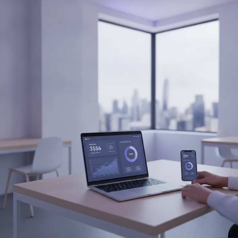AI-driven market signals dashboard with live trend chart and confidence levels